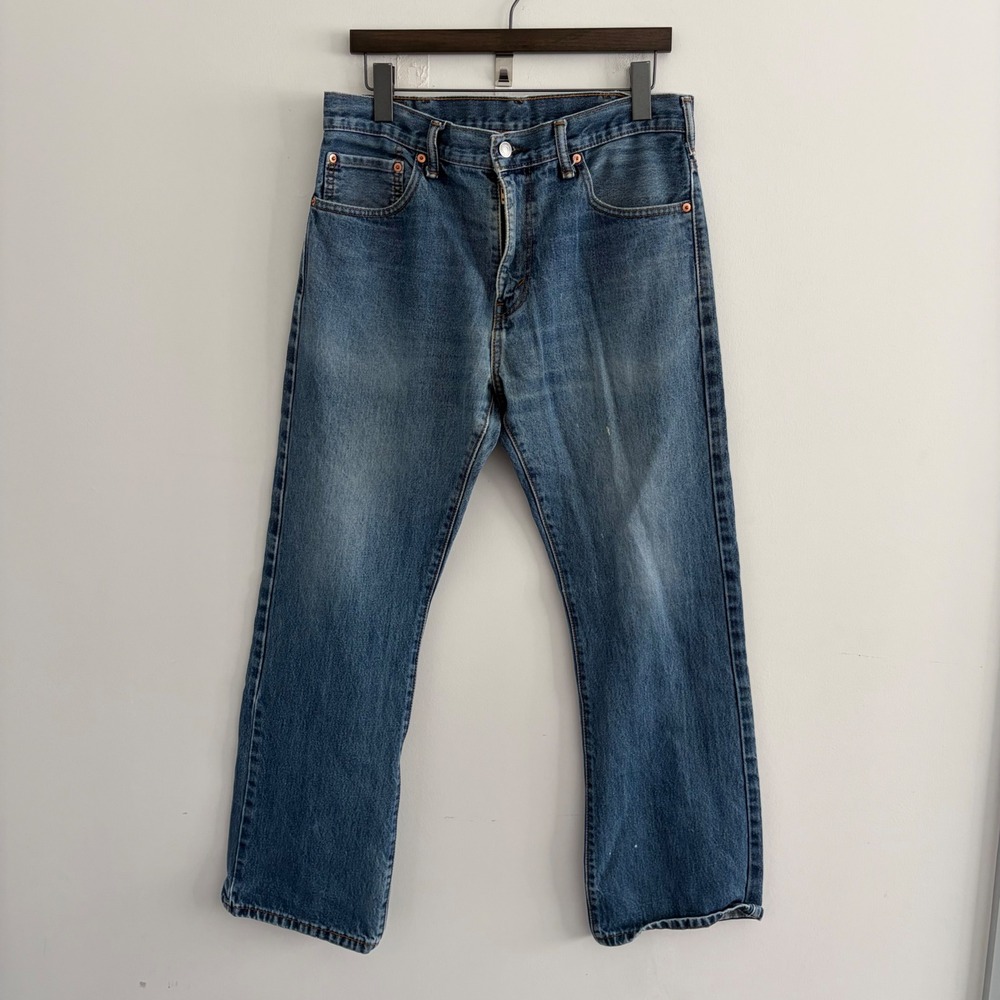 Levis 517 Bootcut Jeans Medium Wash Blue Denim W33 L30
